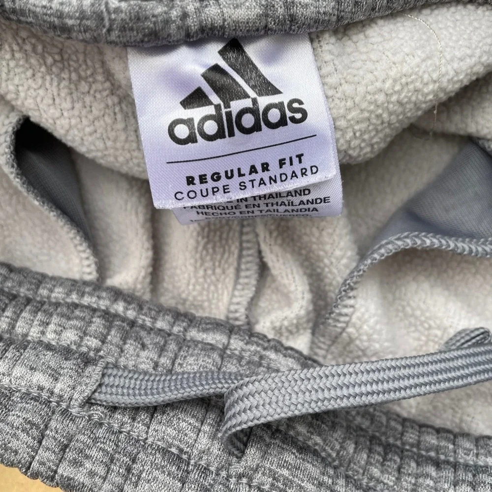 Adidas Track Pants Kids Size M 10/12 Grey‎ Good Heathered 3-Stripe Sweatpants